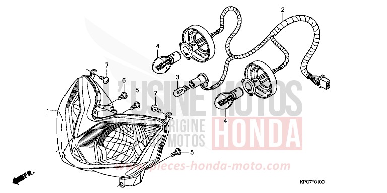 HEADLIGHT for Varadero 125 SPANGLE SILVER METALLIC (NHA49) from 2009